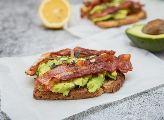 avocado toast bacon