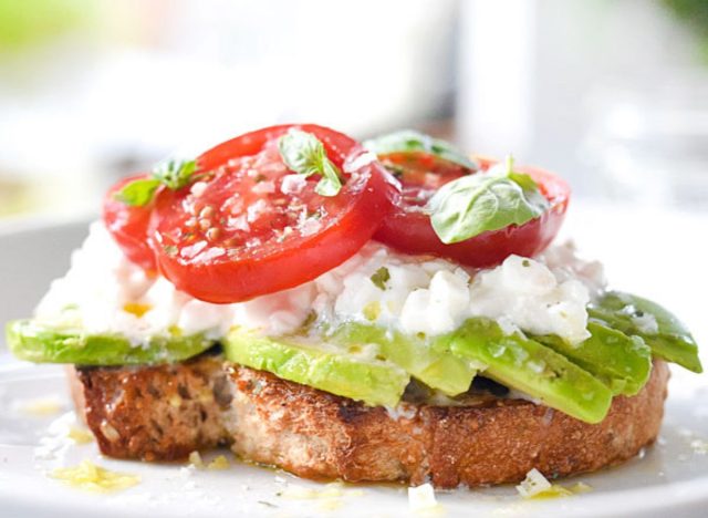 caprese avocado toast