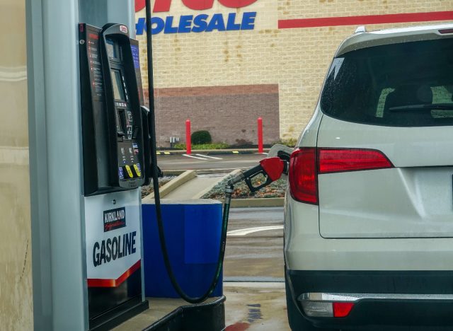 car getting gas gas at costco gas station