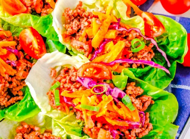 ground beef lettuce wraps