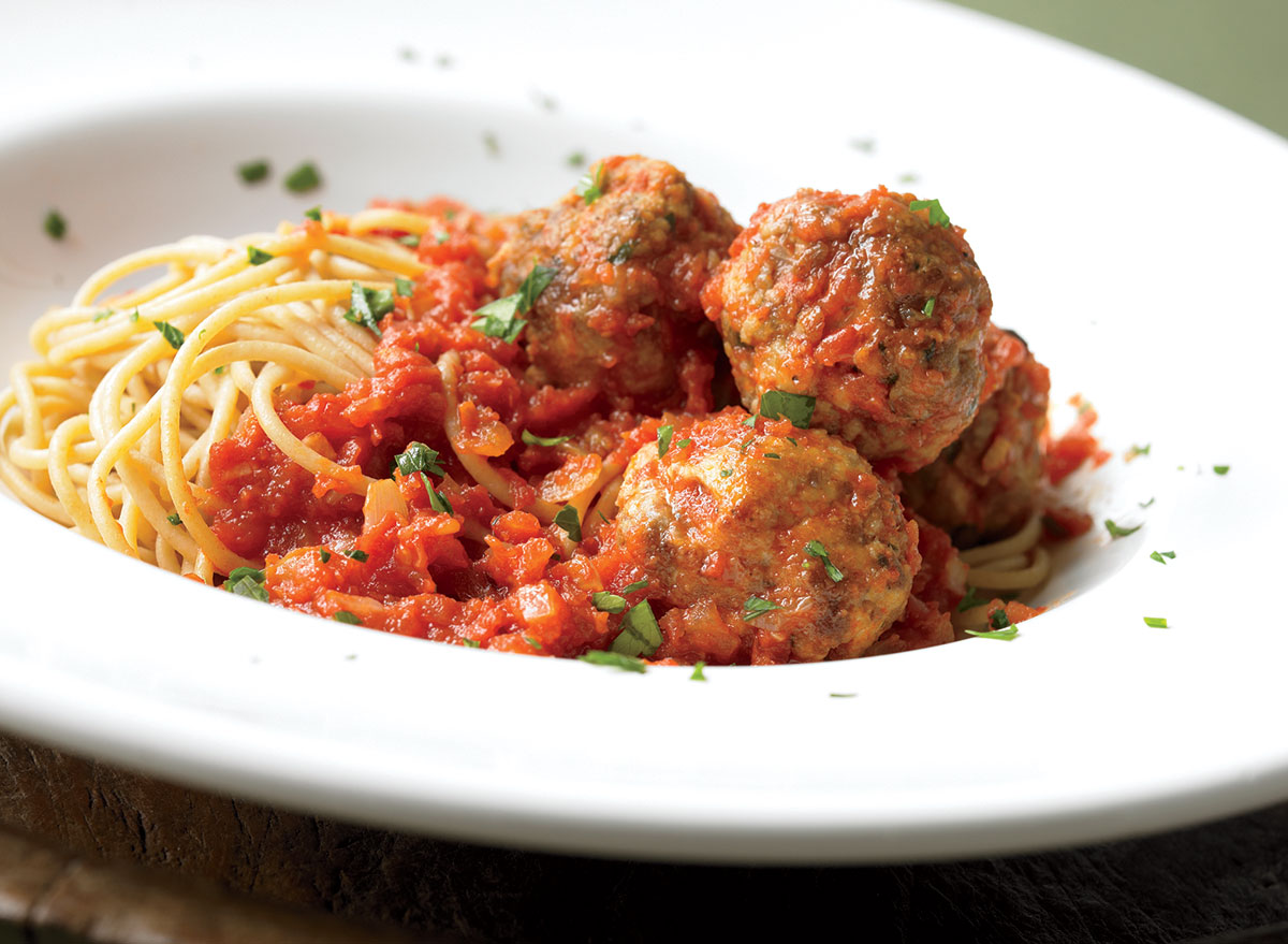 healthy spaghetti meatballs