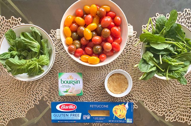 boursin cheesy pasta ingredients