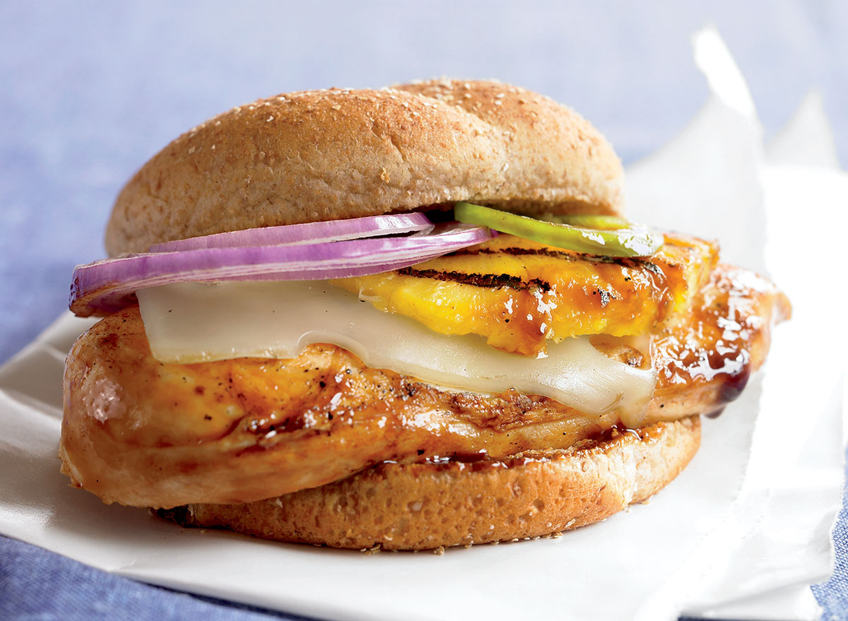 Paleo grilled chicken pineapple sandwich