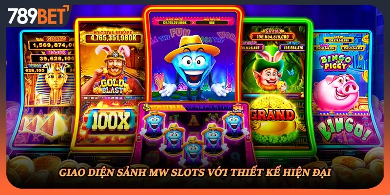 Giao diện sảnh MW slots với thiết kế hiện đại